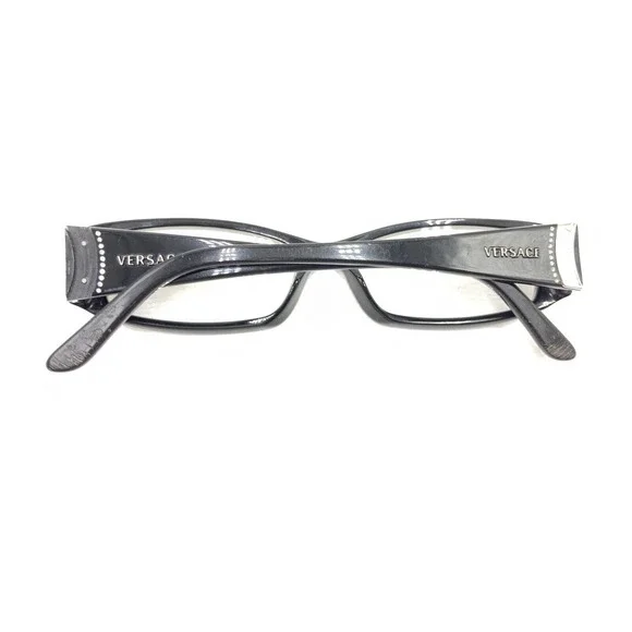 Versace MOD 3091-B GB1 Black Crystals Eyeglasses Frames 51-15 135 Italy Designer